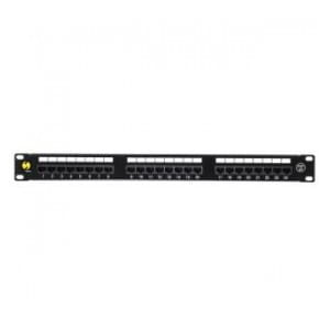 Patch panel 19'' Netrack 24-porty kat. 5e UTP, z półką