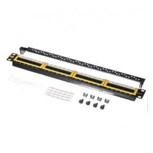 Patch panel 19'' Netrack 24-porty kat. 6 UTP, z półką