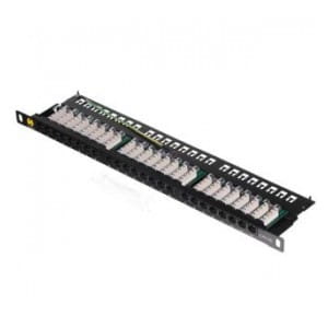 Patch panel 19'' Netrack 24-porty kat. 5e UTP, 0,5U/1U z półką