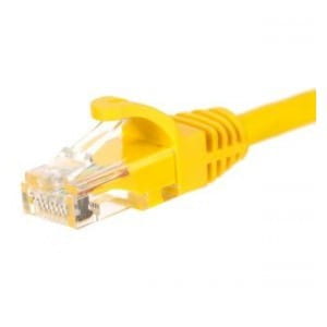 Patchcord RJ45, Netrack osłonka zalewana, kat. 6 UTP, 3m żółty