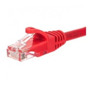 Patchcord RJ45, Netrack osłonka zalewana, kat. 5e UTP, 3m czerwony