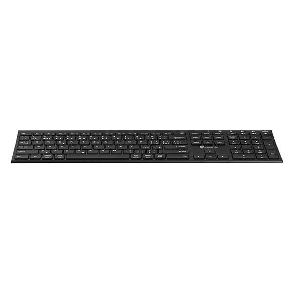 Powerton UltraSlim, Klawiatura CZ/SK, Multi-Device typ 2.4 GHz Dongle + Dual Bluetooth, bezprzewodowa, czarna