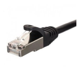 Patchcord RJ45, Netrack osłonka zalewana, kat. 5e FTP/STP, 0,5m czarny