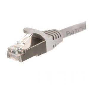 Patchcord RJ45, Netrack osłonka zalewana, kat. 6 FTP/STP, 0,5m szary