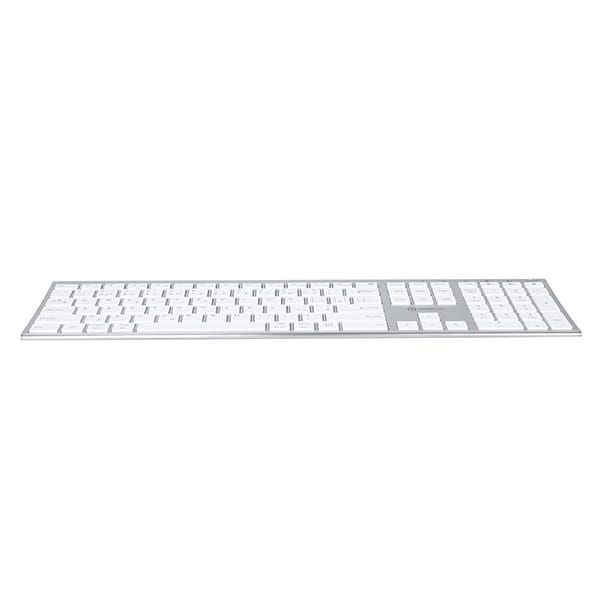 Powerton UltraSlim, Klawiatura CZ/SK, Multi-Device typ 2.4 GHz Dongle + Dual Bluetooth, bezprzewodowa, srebrna