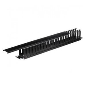 Organizator kabli 19''/1U - czarny z pokrywą Netrack