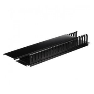 Organizator kabli 19''/2U - czarny z pokrywą Netrack