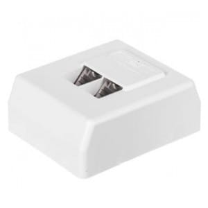 Gniazdo natynkowe kompletne 2xRJ45 8p8c FTP Cat6 Netrack