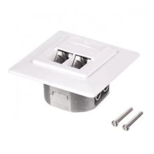 Gniazdo podtynkowe kompletne 2xRJ45 8p8c FTP Cat6 Netrack