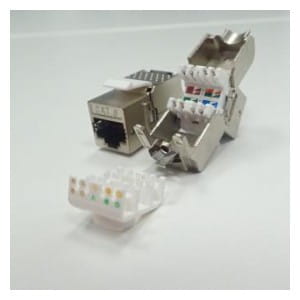 Moduł keystone Jack RJ45 kat. 6A FTP, beznarzędziowy Netrack