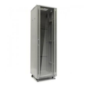 Szafa serwerowa RACK 19" Netrack 42U/600x1000mm, ZŁOŻONA, drzwi szklane, szara