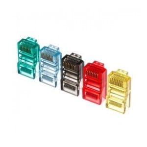 Wtyk RJ45 8p8c UTP linka, kat. 5e (100 szt) Netrack, kolor MIX