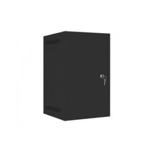 Szafa instalacyjna Rack wisząca 10" 9U 280x310mm czarna Lanberg (flat pack) drzwi metalowe