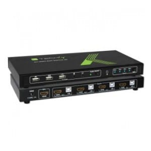 Przełącznik KVM Techly 4-portowy HDMI/USB 4x1 z Audio 4K*60Hz