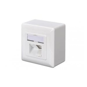 Gniazdo natynkowe DIGITUS 2x RJ45 ekranowane  kat. 5e