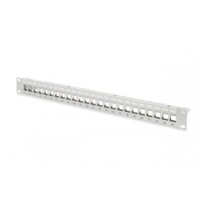 Patch panel pusty DIGITUS 19" 24 port 1U do modułów keystone (RAL 7035)