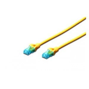Patchcord DIGITUS UTP kat. 5e 0,25m PVC żółty