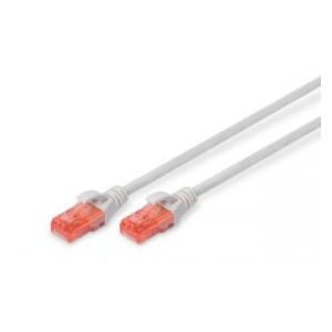 Patchcord DIGITUS UTP kat. 6 0,5m PVC szary