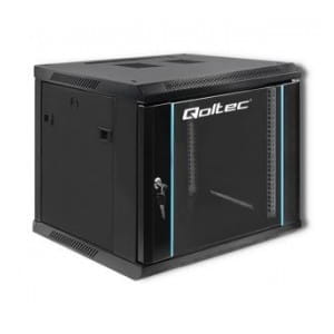 Szafa RACK Qoltec 19" | 9U | 600x500x600 | Czarna | Wisząca
