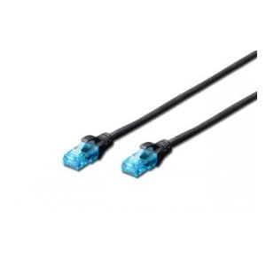 Patchcord DIGITUS UTP kat. 5e 0,25m PVC czarny