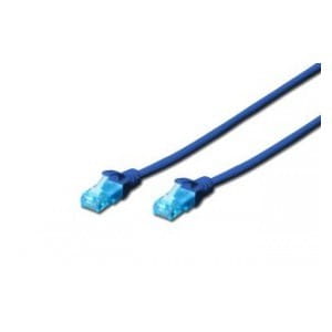 Patchcord DIGITUS UTP kat. 5e 0,25m PVC niebieski