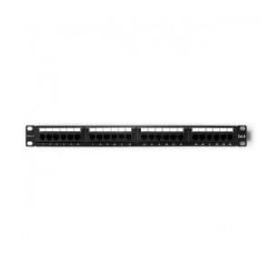 Patch panel RACK QOLTEC 24 porty | kat.5e UTP | Czarny