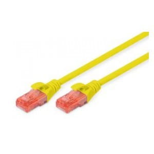Patchcord DIGITUS UTP kat. 6 0,5m PVC żółty
