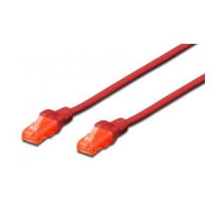 Patchcord DIGITUS UTP kat. 6 1m PVC czerwony