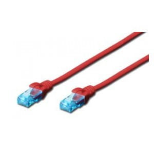 Patchcord DIGITUS UTP kat. 5e 7m PVC czerwony