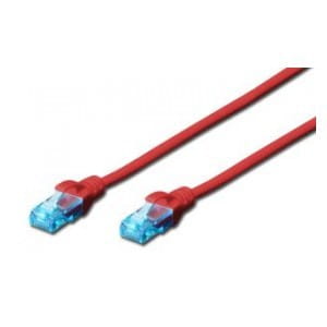 Patchcord DIGITUS UTP kat. 5e 20m PVC czerwony