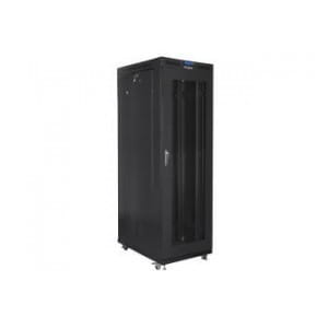 Szafa instalacyjna Rack stojąca 19" 42U 800x1000 czarna drzwi perforowane LCD Lanberg (flat pack)