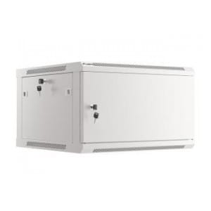 Szafa instalacyjna Rack wisząca 19" 6U 600x600 szara drzwi metalowe Lanberg (flat pack)