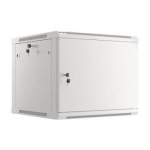 Szafa instalacyjna Rack wisząca 19" 9U 600x600 szara drzwi metalowe Lanberg (flat pack)