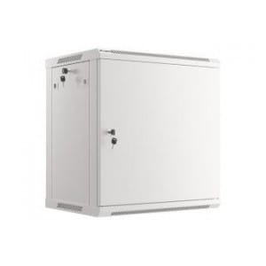 Szafa instalacyjna Rack wisząca 19" 12U 600x450 szara drzwi metalowe Lanberg (flat pack)