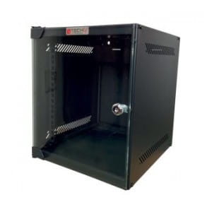 Szafa wisząca, zmontowana Techly 6U, 280x320, Rack 10", szklane drzwi, czarna