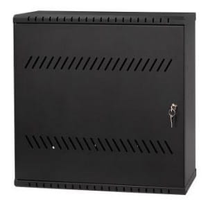 Szafa wisząca Rack 19" Netrack, V-Line, 3/4U/180mm, czarna, drzwi metalowe
