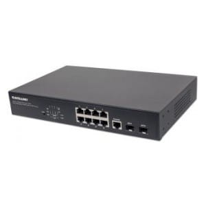 Switch zarządzalny Intellinet 8x 10/100/1000 Mbps PoE+, 2 sloty SFP