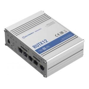Router WiFi Teltonika RUTX12 Dual Band, 4G LTE, 2x SIM, 4x LAN/WAN 10/100/1000