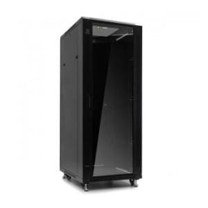 Szafa serwerowa RACK 19" Netrack 32U/600x800mm, ZŁOŻONA, drzwi szklane, czarna