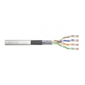 Kabel teleinformatyczny patchcordowy DIGITUS kat.5e, SF/UTP, linka, AWG 26/7, PVC, 305m, szary, karton