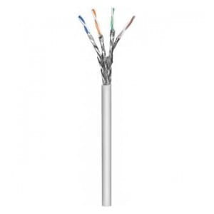 Kabel instalacyjny Techly skrętka Cat6a S/FTP linka, 100% miedź, 100m szary PIMF