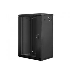 Szafa instalacyjna Rack wisząca 19" 18U 600x450 czarna Lanberg (flat pack)