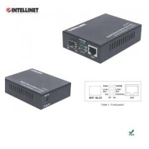 Media konwerter Intellinet 10/100/1000Base-TX RJ45/SLOT SFP Mini GBIC