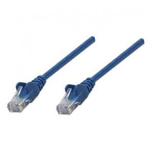 PatchCord 100% miedź Intellinet Cat.5e UTP, 0,5m, niebieski
