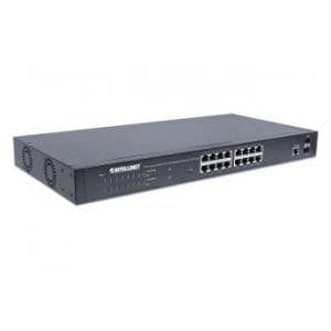 Switch zarządzalny Intellinet 16x 10/100/1000 Mbps PoE+ 220W + 2x SFP VLAN