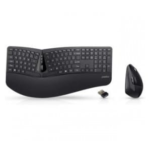 Zestaw bezprzewodowy klawiatura+mysz Perixx PERIDUO-605 Ergonomic czarny