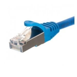 Patchcord RJ45, Netrack osłonka zalewana, kat. 5e FTP/STP, 0,5m niebieski
