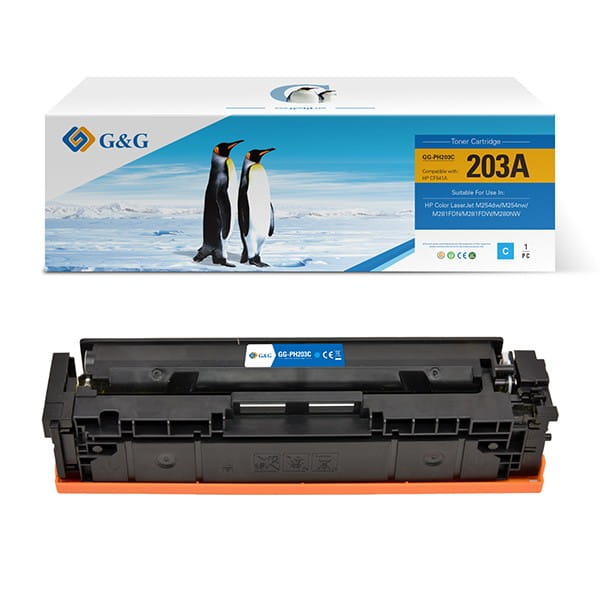 G&amp;G kompatybilny toner z CF541A, cyan, 1300s, NT-PH203C, HP 203A, dla HP Color LaserJet Pro M254, M280, M281, N