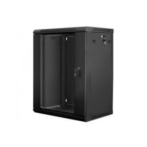 Szafa instalacyjna Rack wisząca 19" 15U 600x450 czarna Lanberg (flat pack)