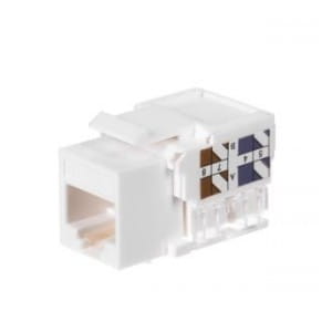 Moduł keystone Jack RJ45 UTP kat. 5e z zaciskiem, biały Netrack